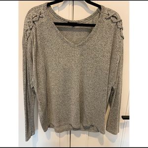 Express Lace-Up Sweater